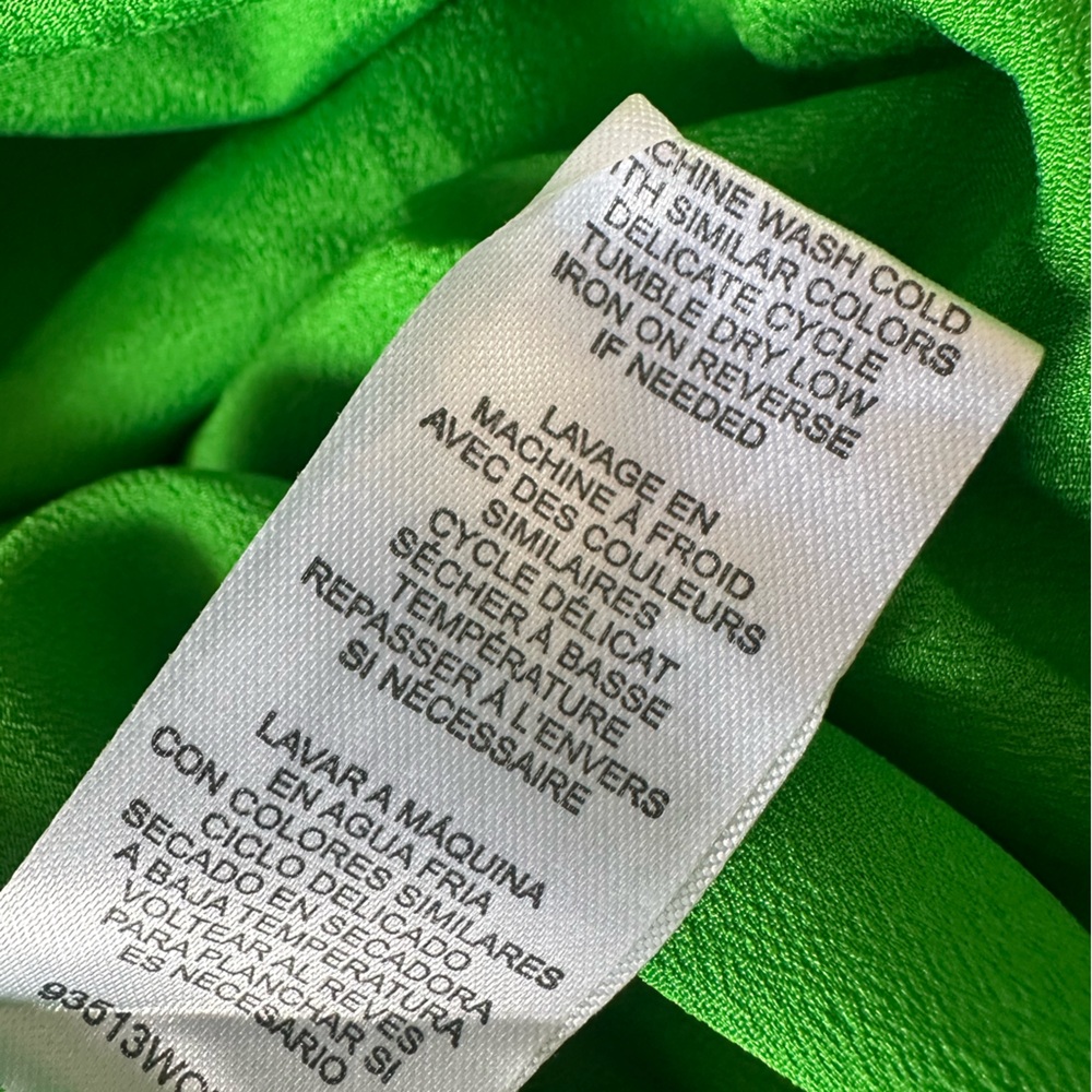 🏷️ NWT WAYF Kelly Satin Slip Dress in Green. Size XS - Picture 9 of 9
